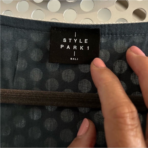 Style Park Kaftan One Size Teal with embroidered Aztec details and tassels - Picture 3 of 7